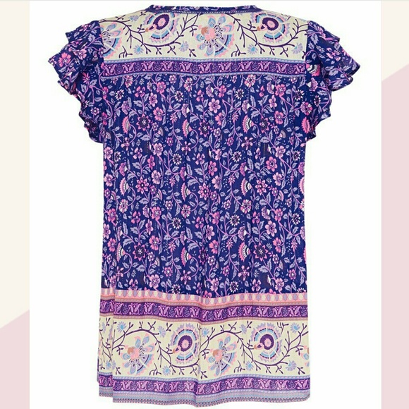 New spell dahlia Bravehearts short sleeve blouse S - Picture 3 of 8